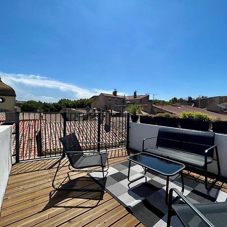 Rooftop N°38 - Rooms Et Studios - Vue Cite Medievale 카르카손 외부 사진