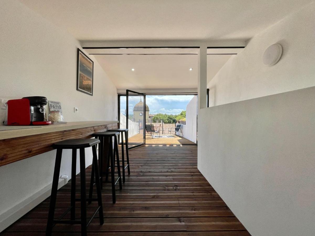 Rooftop N°38 - Rooms Et Studios - Vue Cite Medievale 카르카손 외부 사진